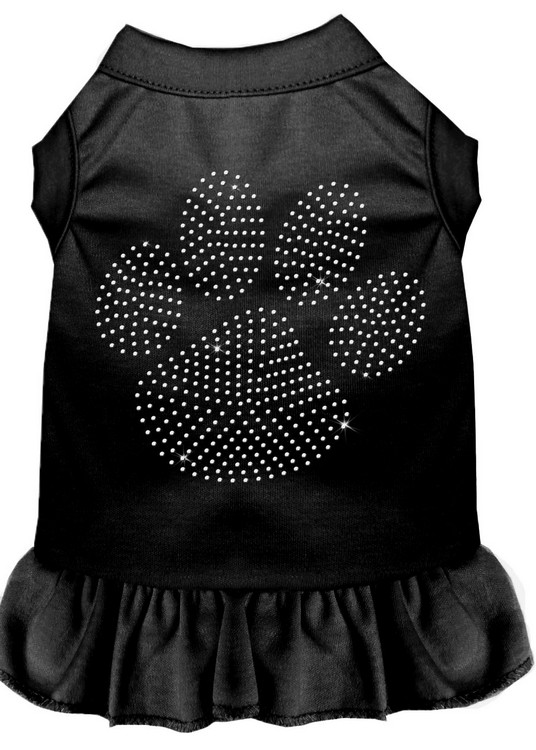 Rhinestone Clear Paw Dress Black 4X